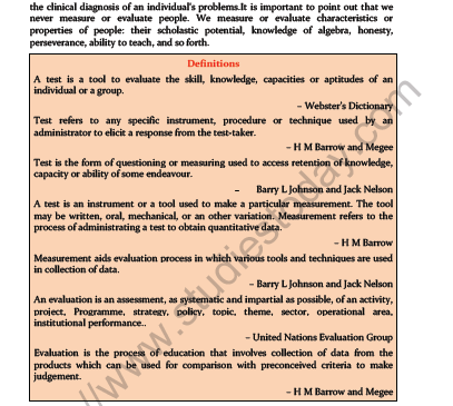 CBSE Class 11 Physical Education Test And Measurement In Sports Notes